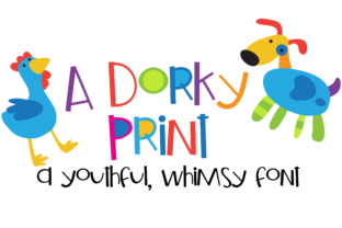 A Dorky Print Font for Whimsical Handmade Designs