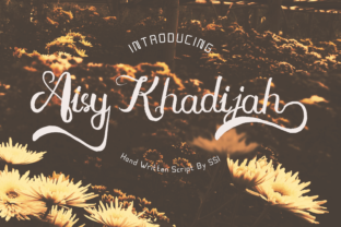 Aisy Khadijah Font: Elegant Script for Handmade Designs