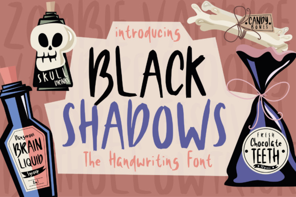 Black Shadows: The Perfect Script Handwritten Font for Spooky Branding