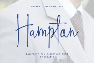Discover the Elegance of Hampton: A Hand-Written Signature Font