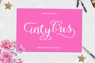 Intybus Script Font for Handmade Labels and Creative Designs