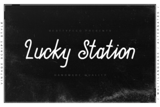 Lucky Station Font: Handmade Calligraphy for Editorial Design