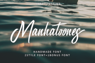 Manhatoone Script Font for Handmade Labels and Packaging