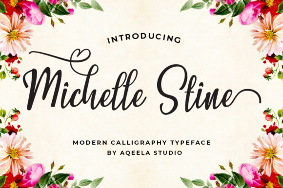 Michelle Stine Script Font for Editorial Design