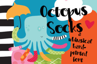 PN Octopus Socks Font for Whimsical Maker Projects